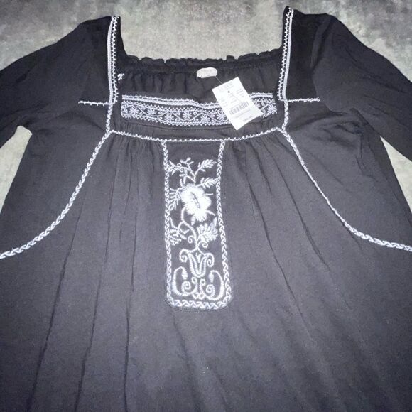 NWTs J. Crew Embroidered Black & White Cotton Dress Size Medium - Picture 4 of 5